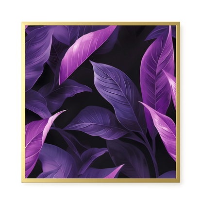 Violet Leaves Canvas Print