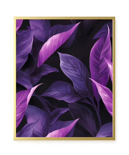 Violet Leaves Canvas Print