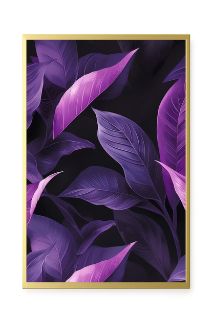 Violet Leaves Canvas Print