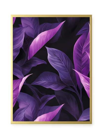 Violet Leaves Canvas Print
