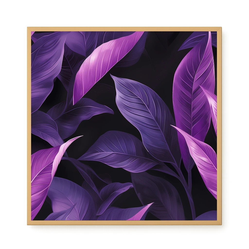 Violet Leaves Canvas Print