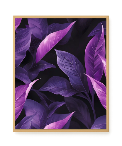 Violet Leaves Canvas Print
