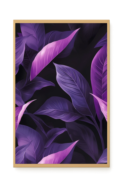 Violet Leaves Canvas Print