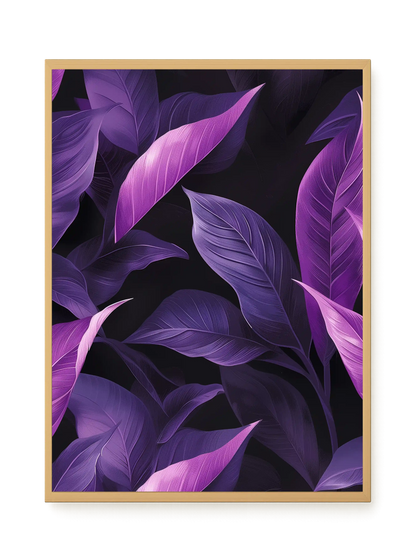Violet Leaves Canvas Print