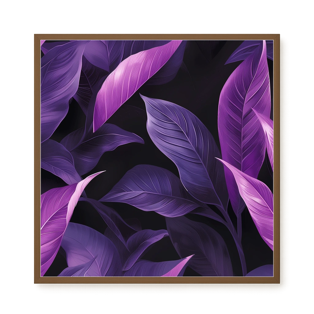 Violet Leaves Canvas Print