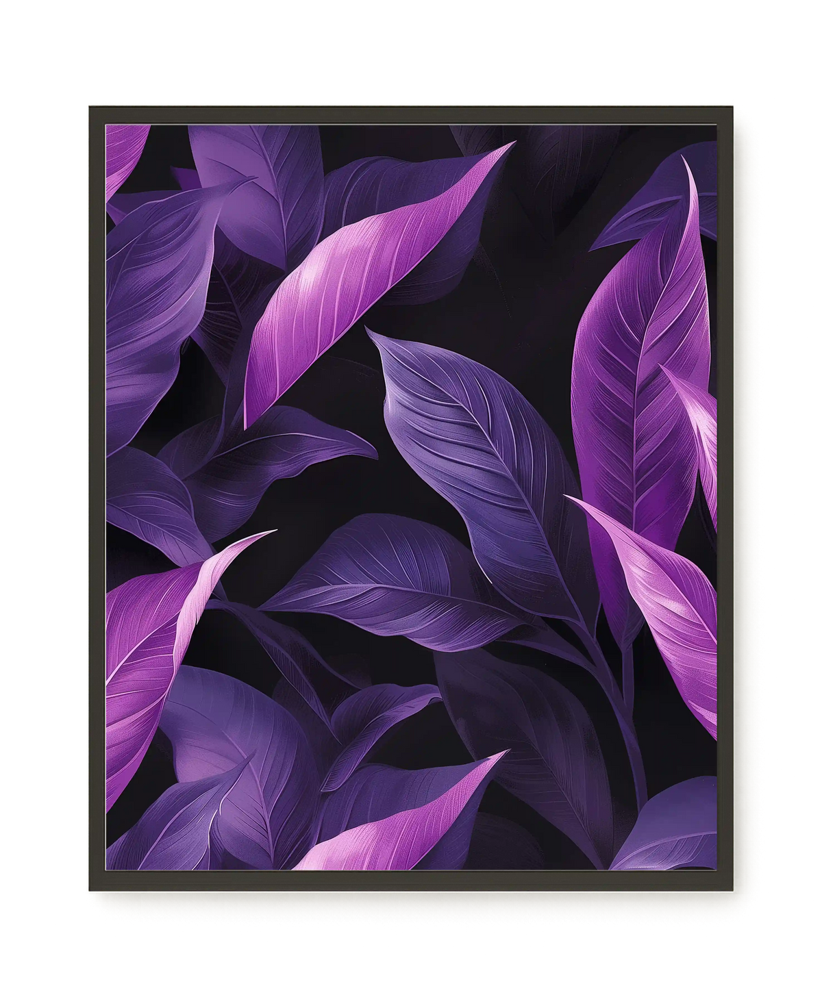 Violet Leaves Canvas Print