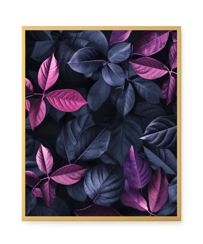 Night Leaves Canvas Wall Art