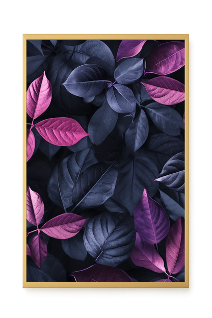 Night Leaves Canvas Wall Art