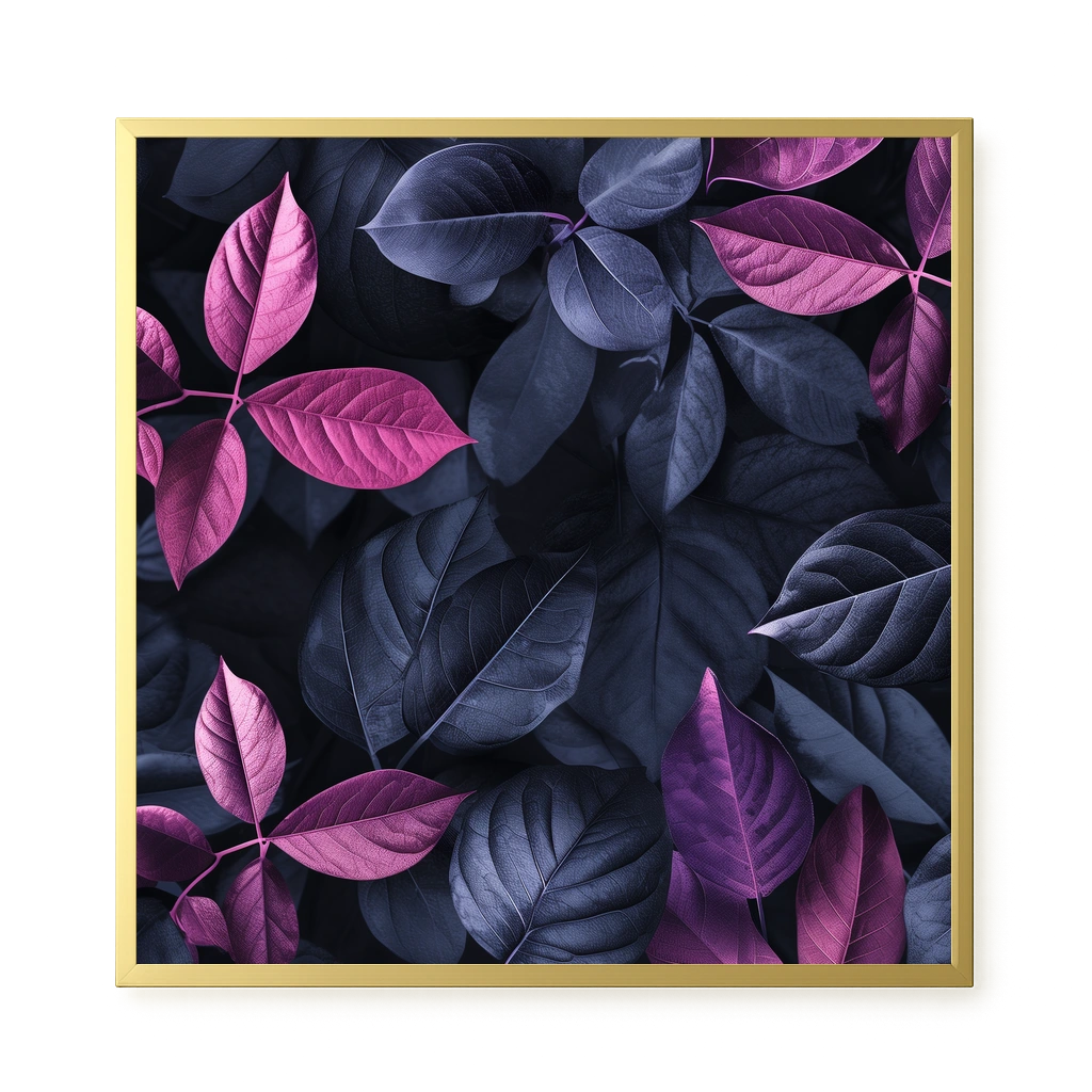 Night Leaves Canvas Wall Art