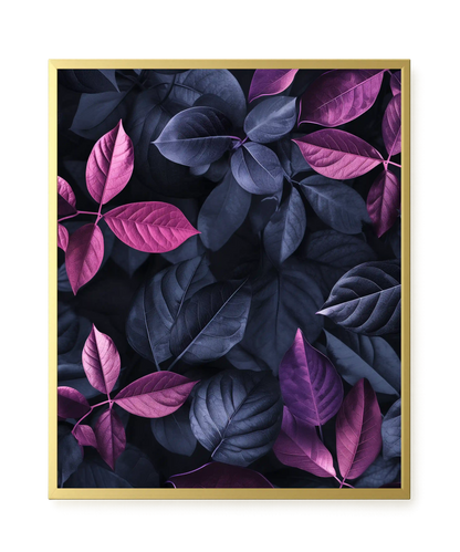Night Leaves Canvas Wall Art