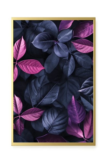 Night Leaves Canvas Wall Art