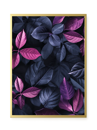 Night Leaves Canvas Wall Art