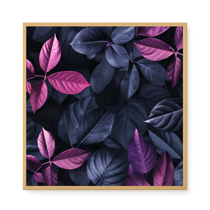Night Leaves Canvas Wall Art