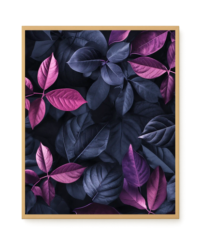 Night Leaves Canvas Wall Art