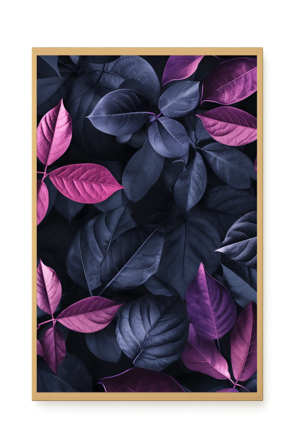Night Leaves Canvas Wall Art