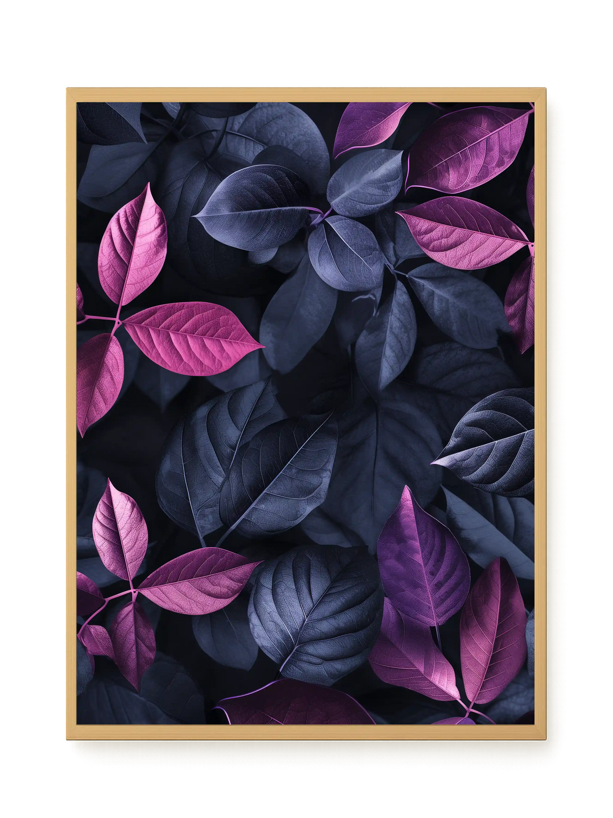 Night Leaves Canvas Wall Art