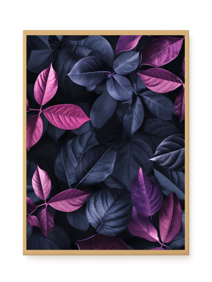 Night Leaves Canvas Wall Art