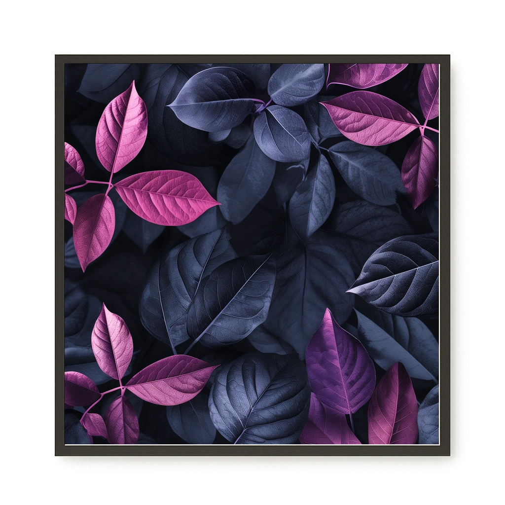 Night Leaves Canvas Wall Art