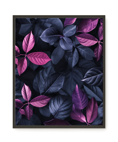 Night Leaves Canvas Wall Art