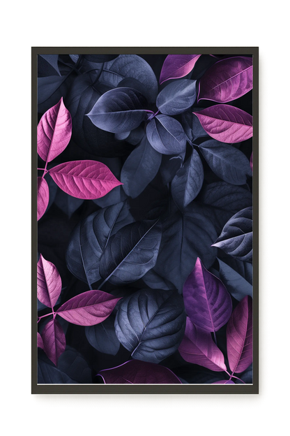 Night Leaves Canvas Wall Art