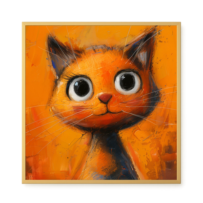 Orange Cat Canvas Wall Art