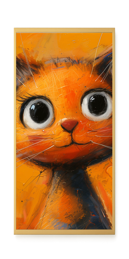 Orange Cat Canvas Wall Art