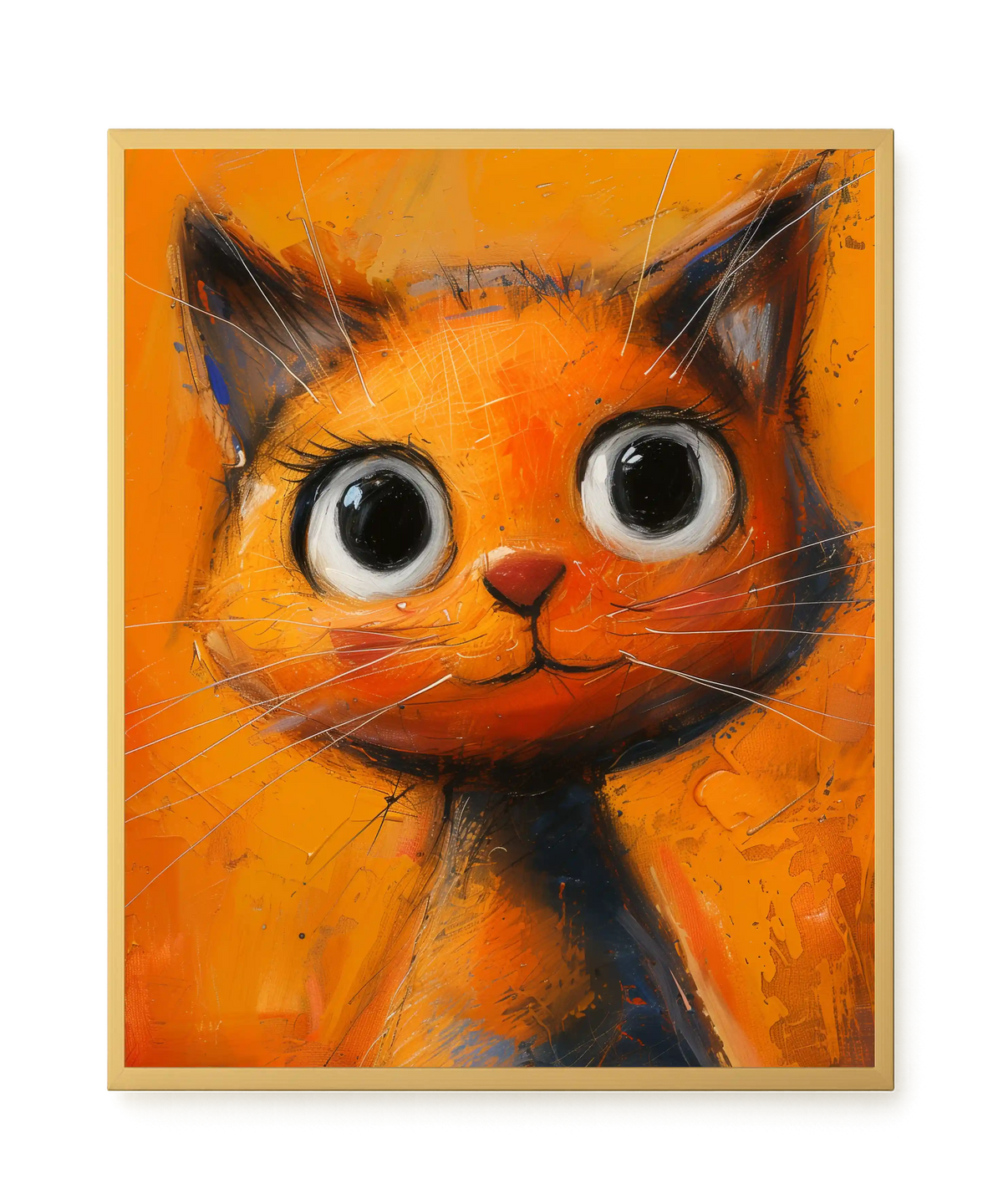 Orange Cat Canvas Wall Art