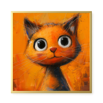 Orange Cat Canvas Wall Art