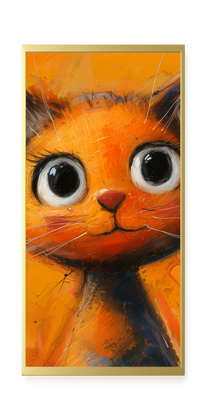 Orange Cat Canvas Wall Art