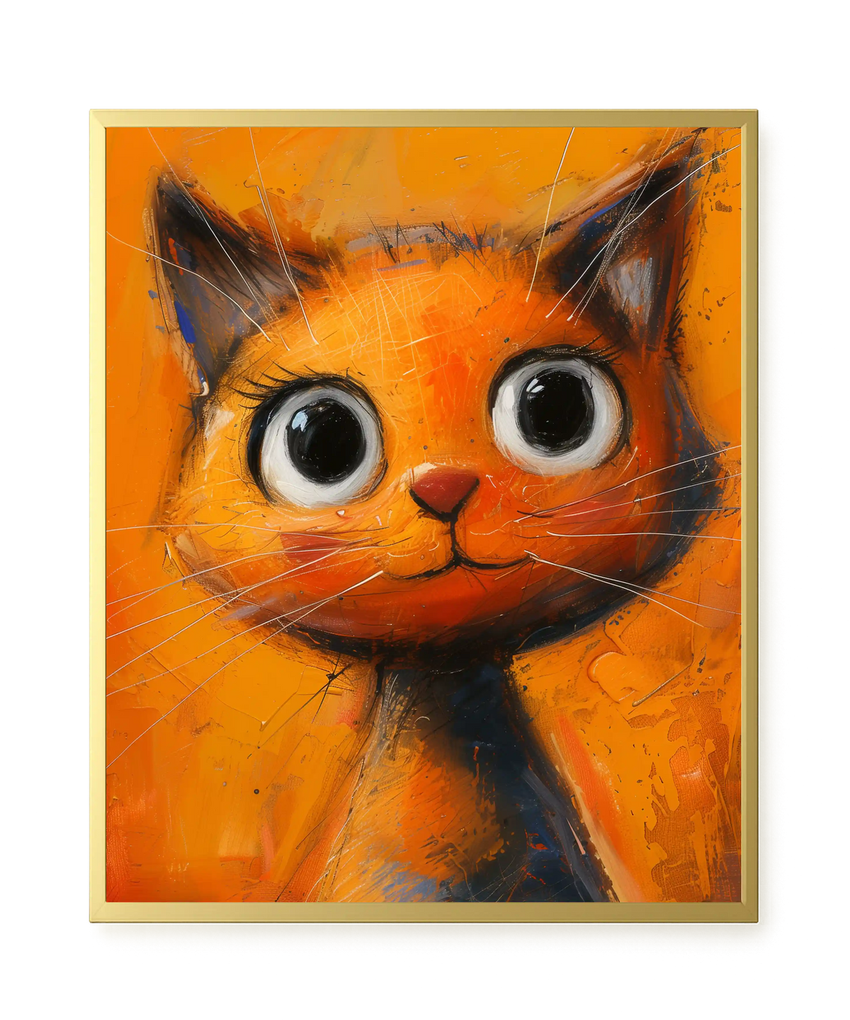 Orange Cat Canvas Wall Art