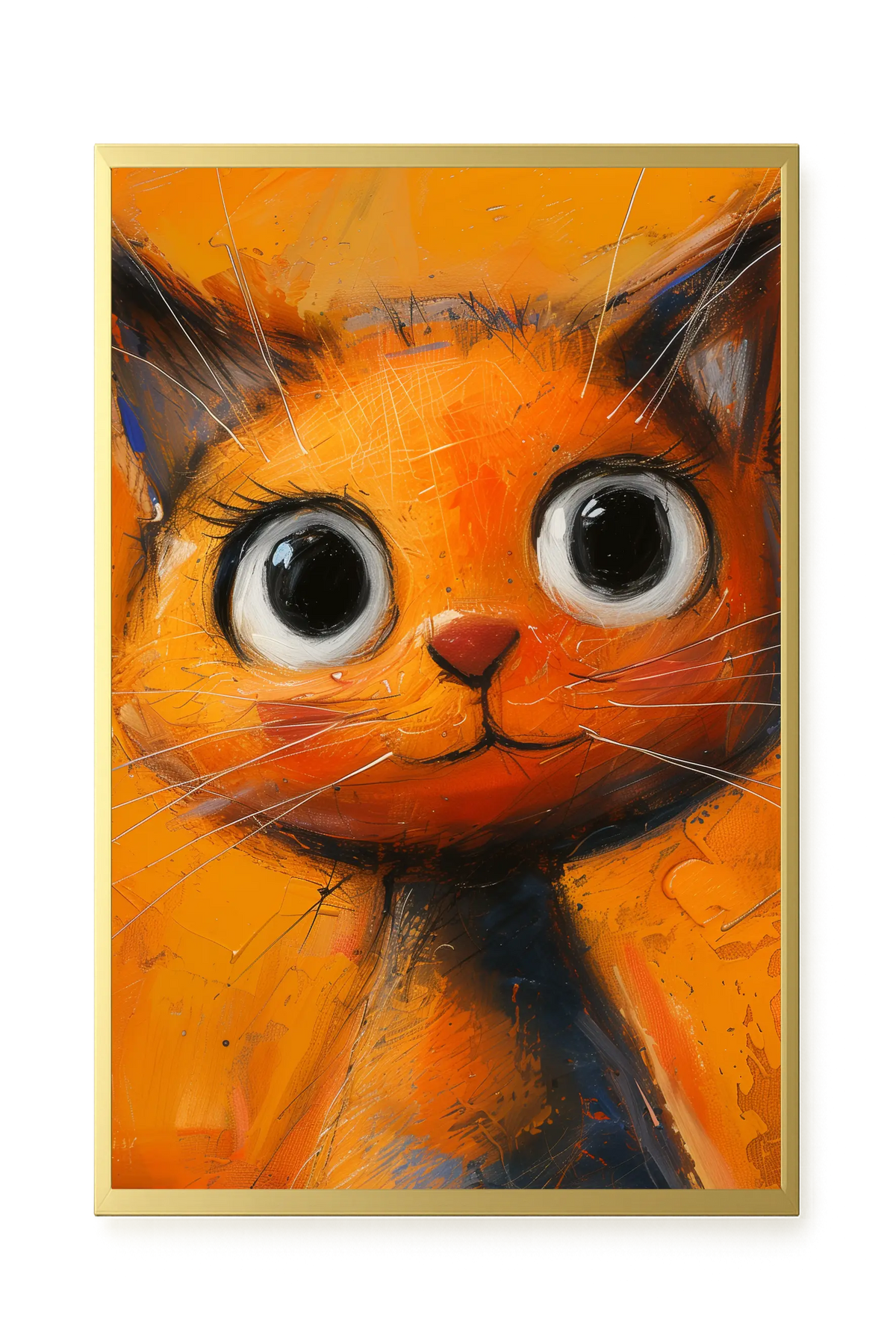 Orange Cat Canvas Wall Art