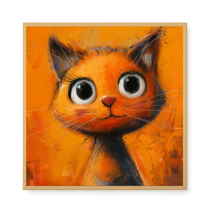 Orange Cat Canvas Wall Art
