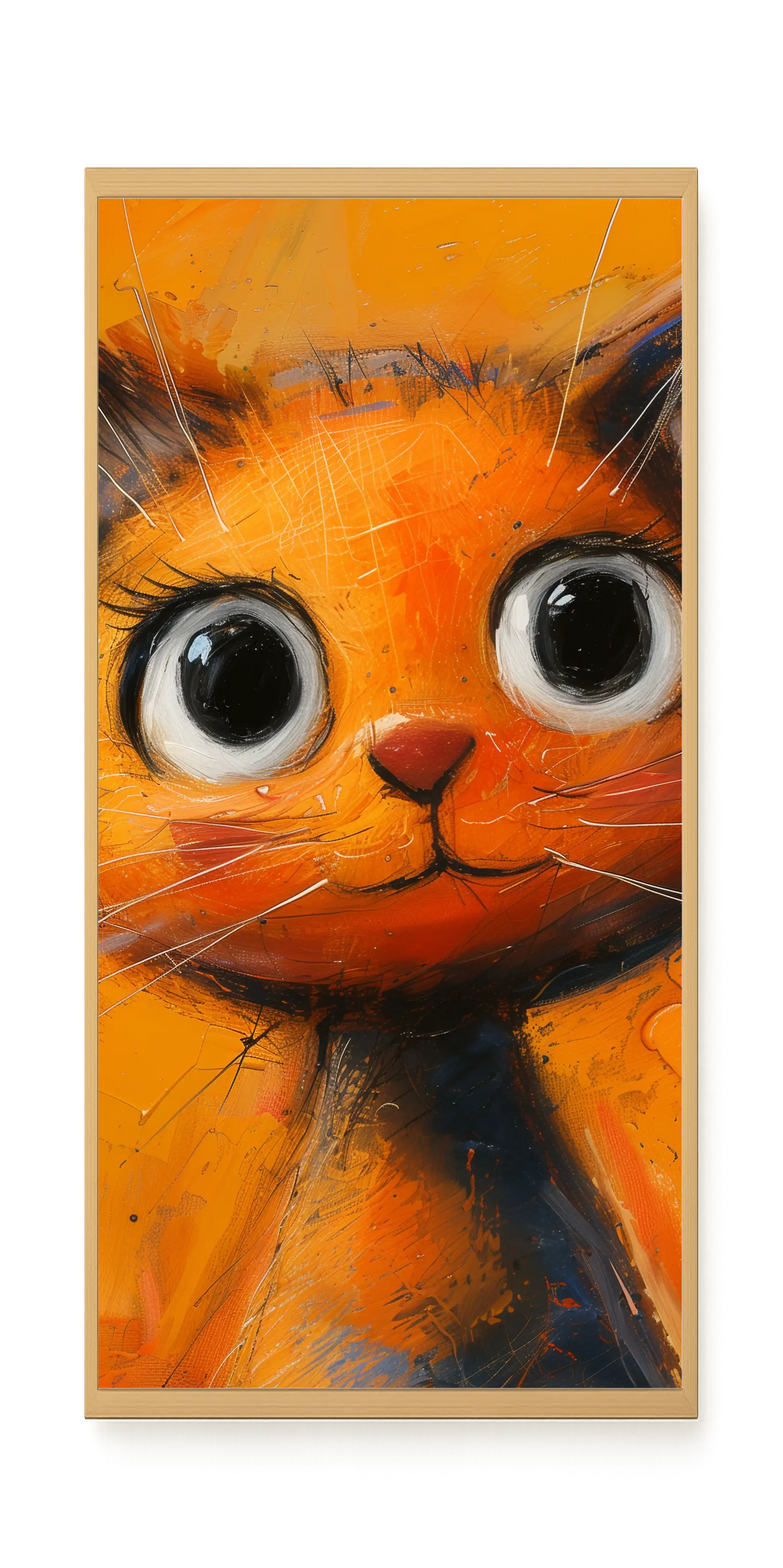 Orange Cat Canvas Wall Art