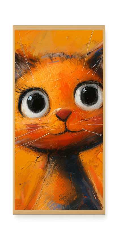 Orange Cat Canvas Wall Art