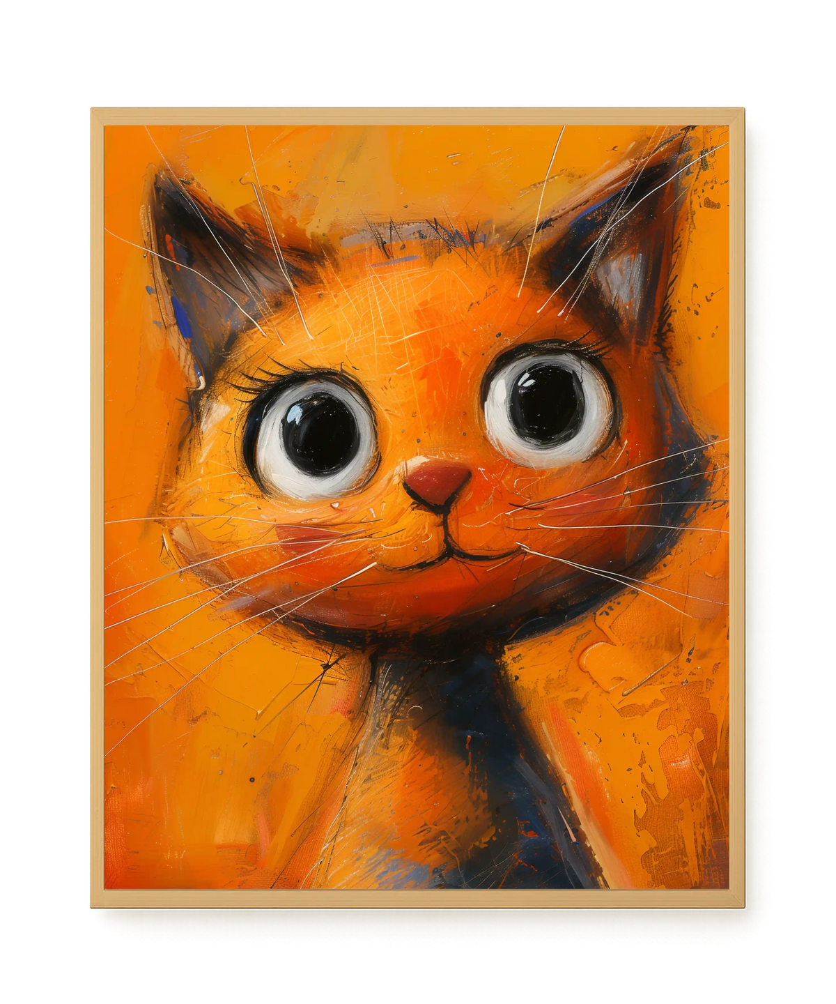 Orange Cat Canvas Wall Art