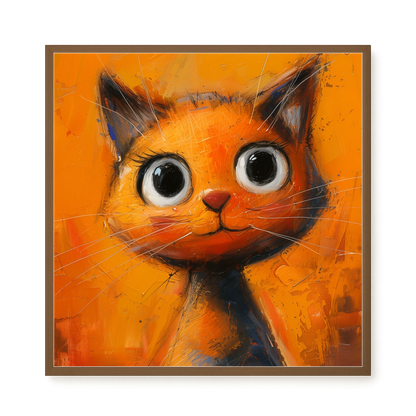 Orange Cat Canvas Wall Art