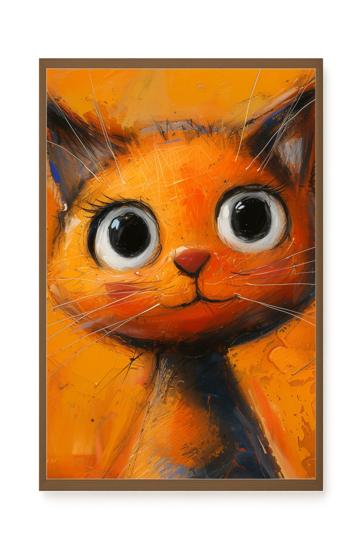 Orange Cat Canvas Wall Art