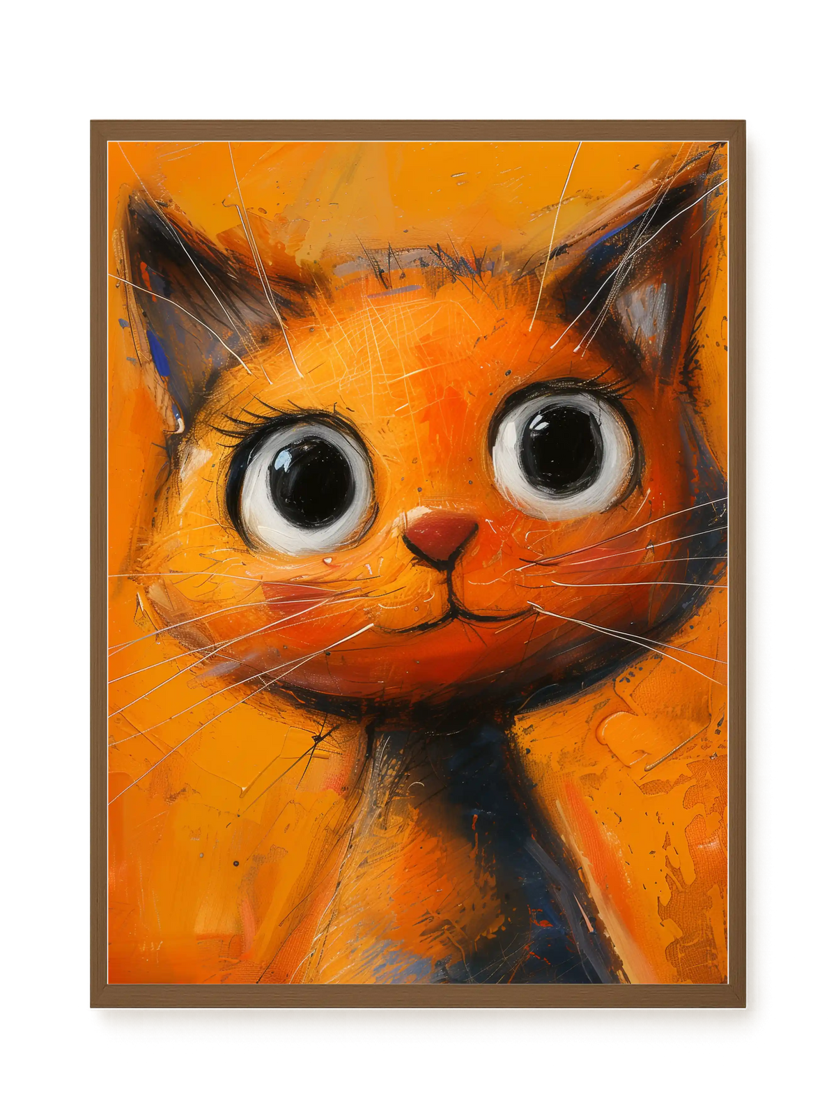 Orange Cat Canvas Wall Art