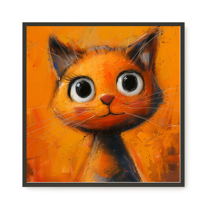 Orange Cat Canvas Wall Art