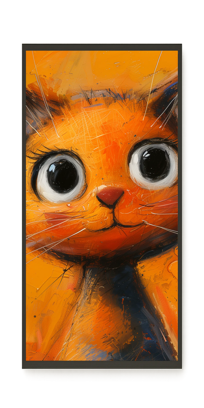 Orange Cat Canvas Wall Art