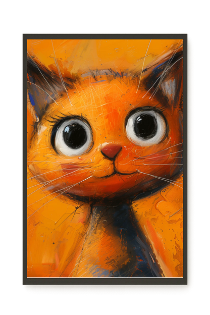 Orange Cat Canvas Wall Art