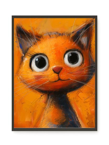 Orange Cat Canvas Wall Art