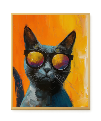 Stylish Cat Canvas Print