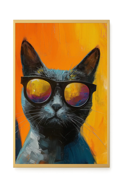 Stylish Cat Canvas Print