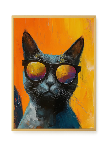 Stylish Cat Canvas Print