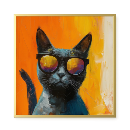 Stylish Cat Canvas Print
