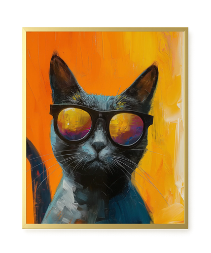 Stylish Cat Canvas Print