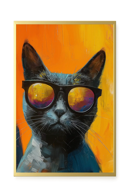 Stylish Cat Canvas Print