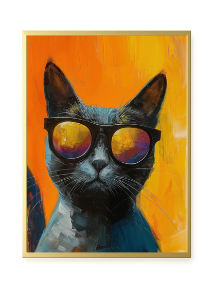Stylish Cat Canvas Print