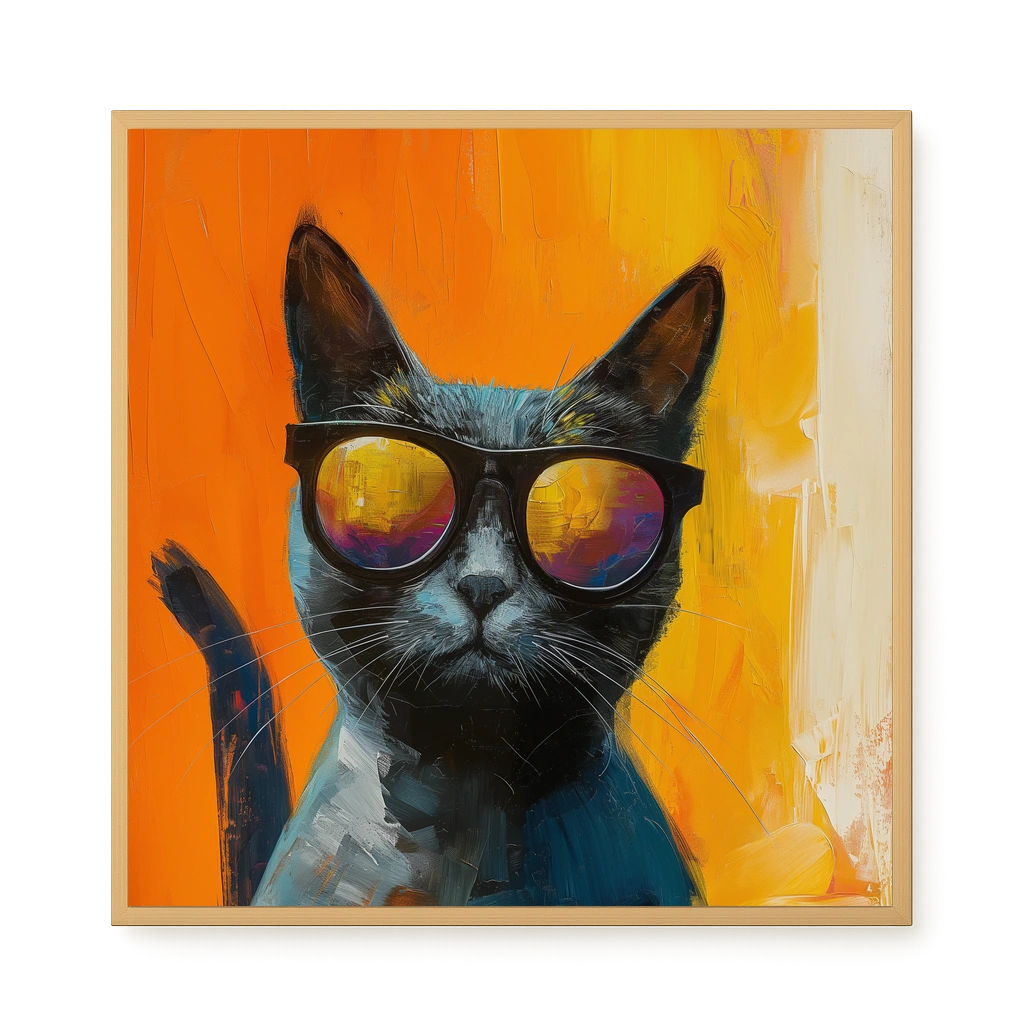 Stylish Cat Canvas Print